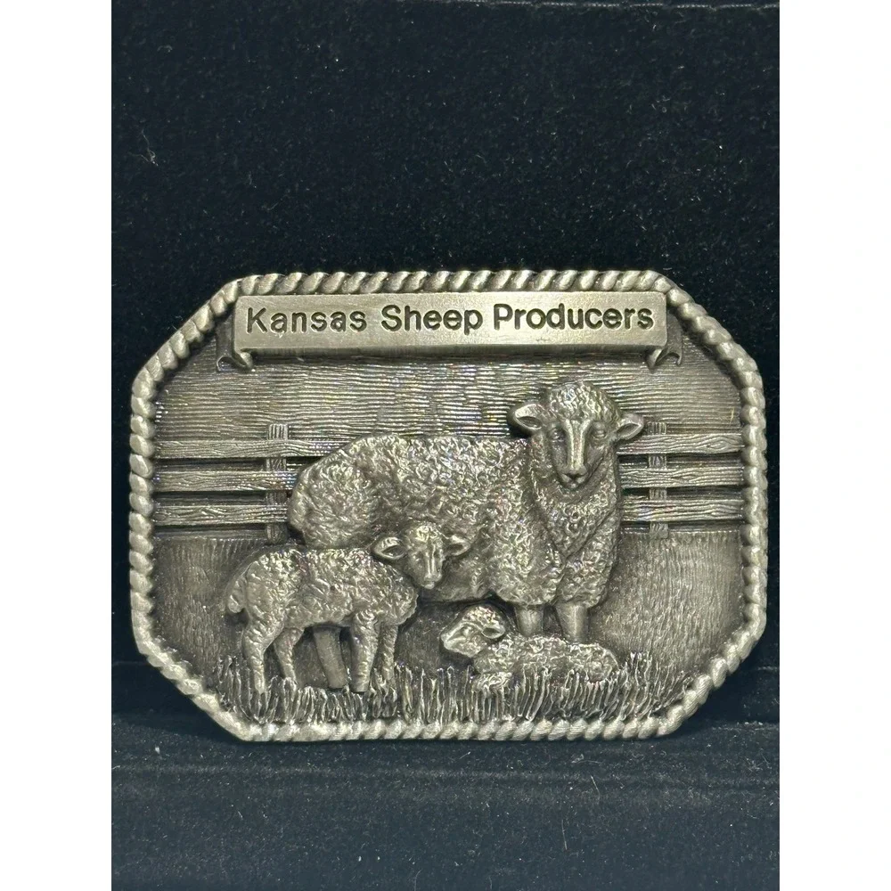 Vintage 1986 Kansas Sheep Producers Ram Lamb Limited Edition 200 Belt Buckle